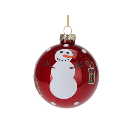 Sfere per albero di Natale in vetro colore rosso per decorazione natalizia