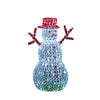 Pupazzo di neve 3D con 180 led color bianco per decorazioni natalizie h 80 cm