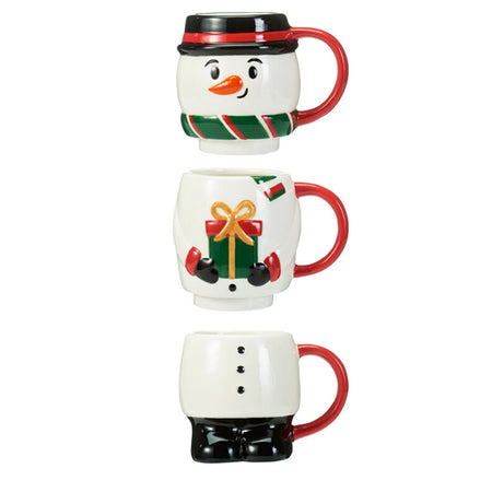 Tazza in ceramica per decorazioni natalizie da 280 ml set da 3