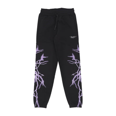 PHOBIA Pantalone Tuta Leggero Uomo Lateral Lightning Print Pants Black/purple da uomo