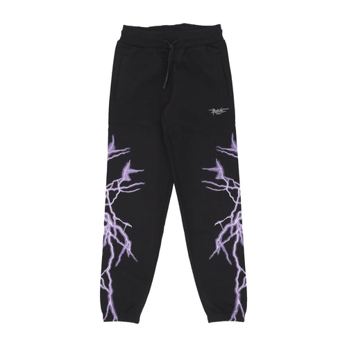 PHOBIA Pantalone Tuta Leggero Uomo Lateral Lightning Print Pants Black/purple da uomo