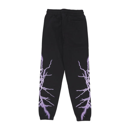 PHOBIA Pantalone Tuta Leggero Uomo Lateral Lightning Print Pants Black/purple da uomo