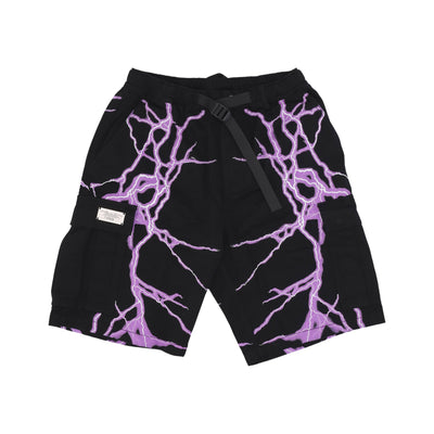 PHOBIA Pantalone Corto Uomo Lateral Lightning Cargo Shorts Black/purple da uomo