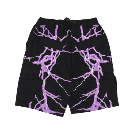 PHOBIA Pantalone Corto Uomo Lateral Lightning Cargo Shorts Black/purple da uomo