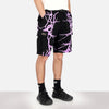 PHOBIA Pantalone Corto Uomo Lateral Lightning Cargo Shorts Black/purple da uomo