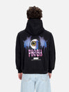 PHOBIA Felpa Leggera Cappuccio Uomo Bat Eye Print Hoodie Black/purple da uomo