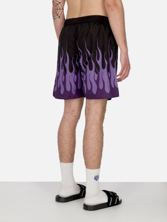 VISION OF SUPER Costume Pantaloncino Uomo Double Flames Swimwear Black/purple da uomo