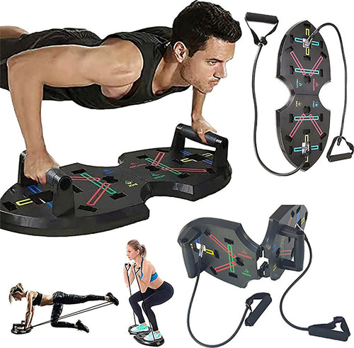 Push Up Board, Supporti Per Fitness Portatili Pieghevoli, Push-up Push-up Con Colori Multifunzionali, Per Palestra, Indoor, Outdoor Muscle Fitness Training con corde