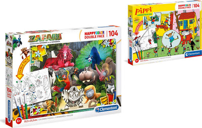 Puzzle-104-pz-Double-Face-e-Colora-Clementoni