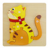 Puzzle 3d Blocchi Legno Forma Gattino Educativo Colorato Gioco Bambini Animali