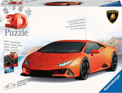 Puzzle-3D-Lamborghini-Huracan-Evo-Arancione-Ravensburger
