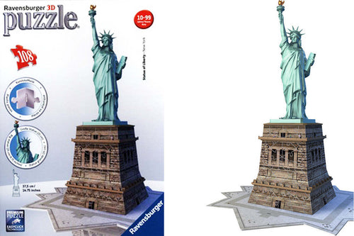 Puzzle-3D-Statua-della-liberta'-108-pezzi-Ravensburger