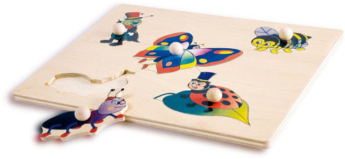 Puzzle A Incastri - Insetti in Legno Gioco per Bambini Dida