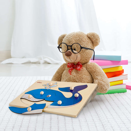 Puzzle Balena in Legno Gioco per Bambini Dida