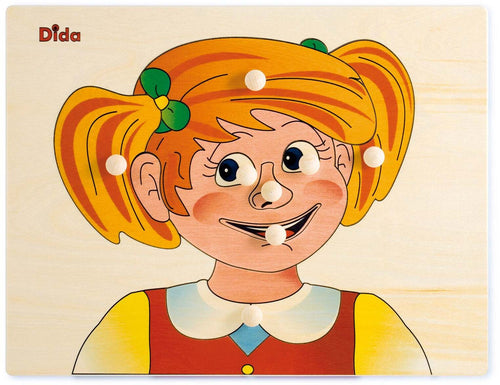 Puzzle Bimba - Schema Viso in Legno per Bambini Dida