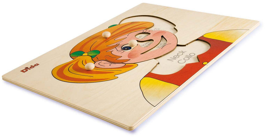 Puzzle Bimba - Schema Viso in Legno per Bambini Dida