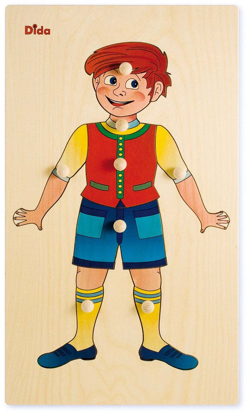 Puzzle Bimbo - Schema Corporeo in Legno per Bambini Dida
