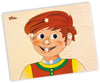 Puzzle Bimbo - Schema Viso in Legno per Bambini Dida