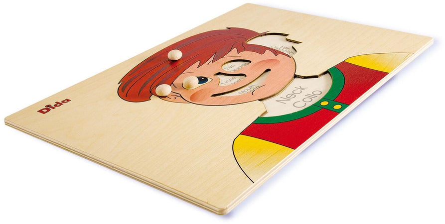 Puzzle Bimbo - Schema Viso in Legno per Bambini Dida