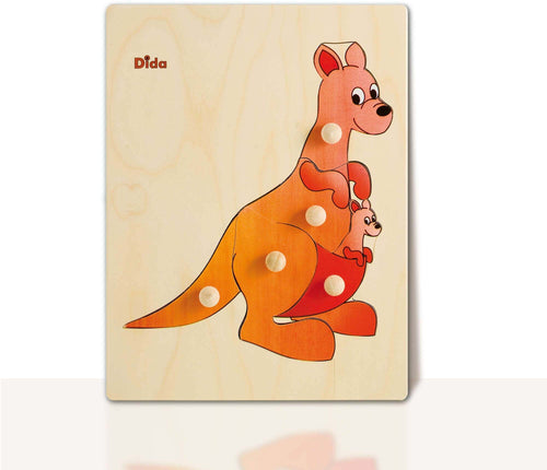 Puzzle Canguro in Legno per Bambini Dida
