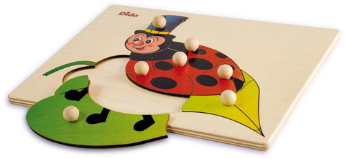 Puzzle Coccinella in Legno Gioco per Bambini Dida