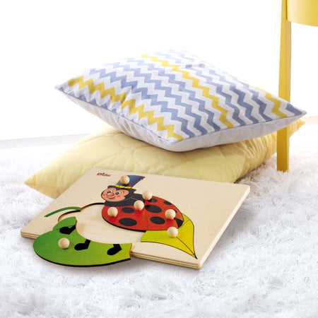 Puzzle Coccinella in Legno Gioco per Bambini Dida