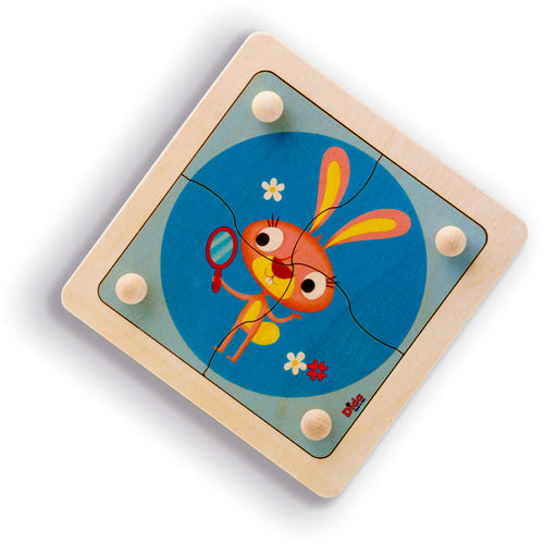 Puzzle Coniglio in Legno Gioco per Bambini Dida