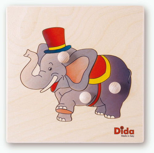Puzzle Elefante in Legno Gioco per Bambini Dida