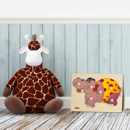 Puzzle Ippopotamo in Legno Gioco per Bambini Dida