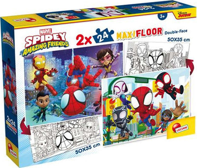 Puzzle-Maxi-Floor-2x24pz-Spidey-Lisciani-Giochi