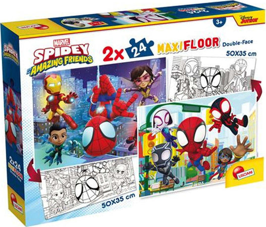 Puzzle-Maxi-Floor-2x24pz-Spidey-Lisciani-Giochi