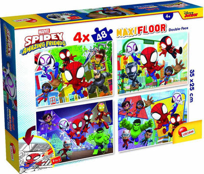 Puzzle-Maxi-Floor-4x48pz-Spidey-Lisciani-Giochi
