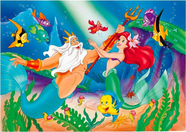 Puzzle-Maxi-Sirenetta-Disney-2-In-1-Double-Face-108-Pezzi-Gioco-Per-Bambine