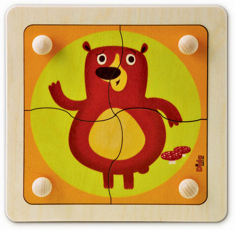 Puzzle Orso in Legno Gioco per Bambini Dida