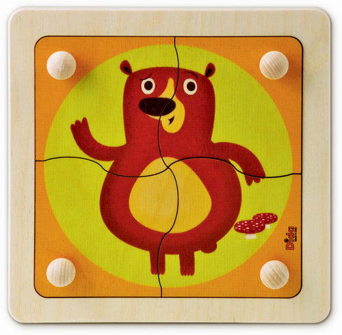 Puzzle Orso in Legno Gioco per Bambini Dida