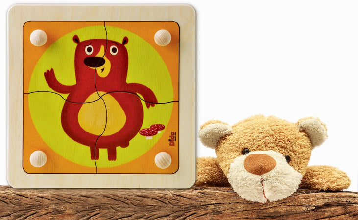 Puzzle Orso in Legno Gioco per Bambini Dida