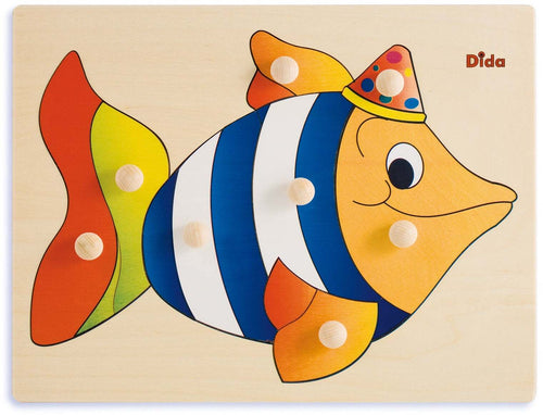 Puzzle Pesce in Legno Gioco per Bambini Dida