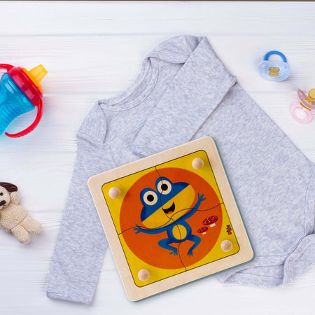 Puzzle Ranocchio Di Legno Gioco per Bambini Dida