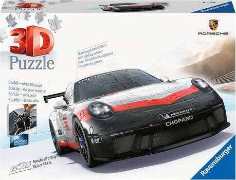 Puzzle-Ravensburger-11557-3D-Porsche-911-GT3-Cup-Bianco