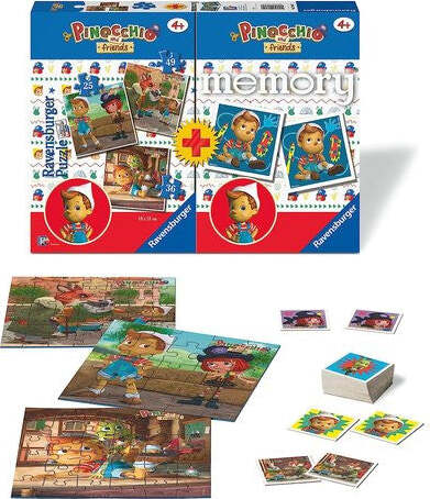 Puzzle-Ravensburger-20861-MULTIPACK-Con-Memory-Pinocchio