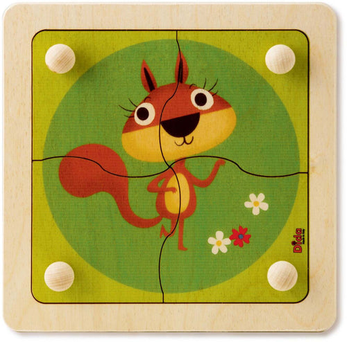 Puzzle Scoiattolo in Legno Gioco per Bambini Dida