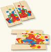 Puzzle Semplificato - Clowns (4 Tavole) in Legno Gioco per Bambini Dida