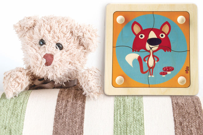 Puzzle Volpe in Legno Gioco per Bambini Dida