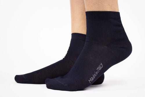 X6 Calzini Unisex in cotone Makò- prodotto in Italia- colori Blu Beice Nero Bianco Il tuo piede al fresco tutto l'anno.