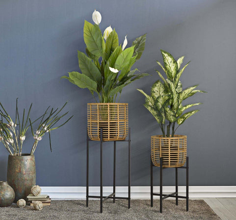 P/Vasi-Rattan-Coppia-Cm-Ø-38X90-33X60