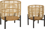 P/Vasi-Rattan-Coppia-Cm-Ø-41X47-33X39