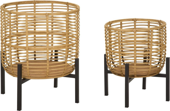 P/Vasi-Rattan-Coppia-Cm-Ø-41X47-33X39