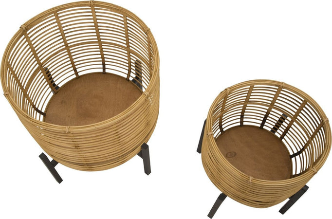 P/Vasi-Rattan-Coppia-Cm-Ø-41X47-33X39
