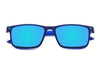 prontoleggo occhiali da lettura clip-on blu con clip sole lenti blu a specchio +1.50