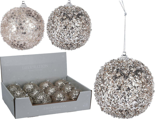 Pz 12 palline per albero di natale Champagne Ø 8 cm pendaglio decorato Casa e cucina/Decorazioni per interni/Addobbi e decorazioni per ricorrenze/Decorazioni natalizie/Addobbi e decorazioni/Palle e palline MagiediNatale.it - Altamura, Commerciovirtuoso.it